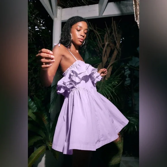 NWOT Free People Have A Thing For You Mini dress in Lavender - Picture 2 of 3